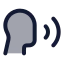 Speech icon with duotone rounded style