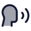 Speech icon with duotone standard style