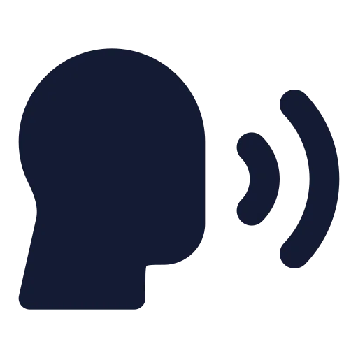 Speech Icon in Solid Rounded style