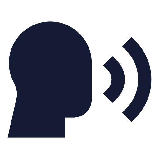 Speech Icon in Solid Sharp style