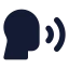 Speech icon with solid standard style