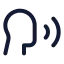 Speech icon with stroke standard style