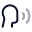 Speech icon with twotone rounded style