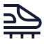 Speedtrain icon with stroke sharp style