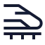 Speedtrain icon with stroke sharp style