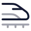 Speedtrain icon with twotone rounded style
