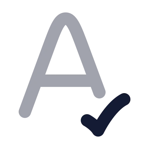 Spell Check Icon in Bulk Rounded style