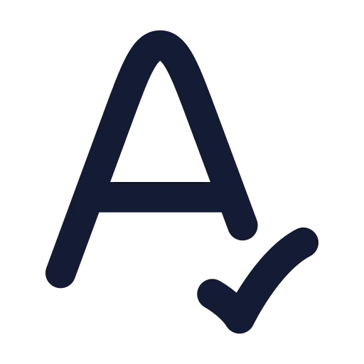 Spell Check Icon in Solid Rounded style
