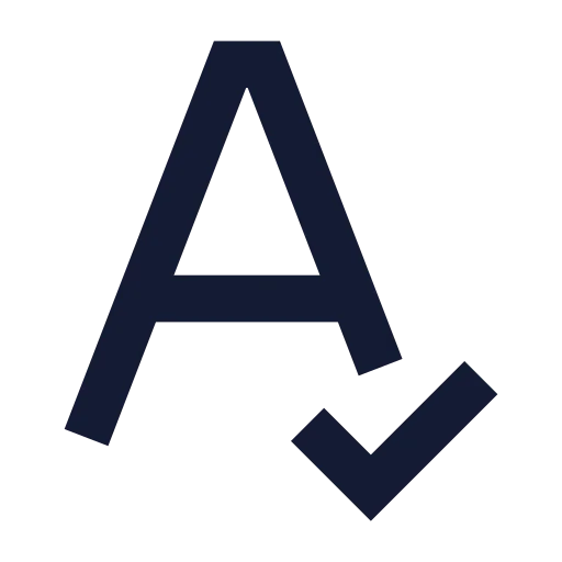 Spell Check Icon in Solid Sharp style