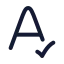 Spellcheck icon with stroke rounded style