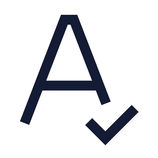 Spell Check Icon in Stroke Sharp style