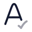 Spellcheck icon with twotone rounded style