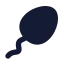Sperm icon with solid standard style