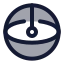 Sphere icon with duotone standard style