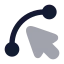 Splinepointer icon with bulk rounded style