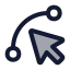 Splinepointer icon with duotone standard style