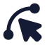 Splinepointer icon with solid standard style