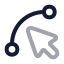 Splinepointer icon with twotone rounded style