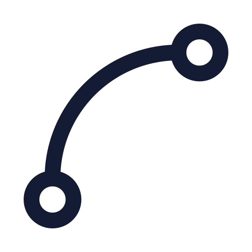 Spline Icon in Stroke Sharp style