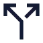 Split icon with solid sharp style