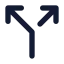 Split icon with solid standard style