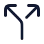 Split icon with stroke rounded style