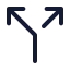 Split icon with stroke standard style