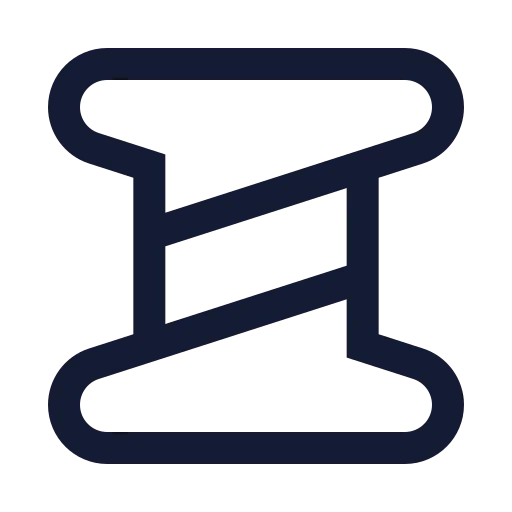 Spool Icon in Stroke Sharp style