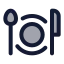 Spoonandknife icon with duotone standard style