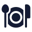 Spoonandknife icon with solid standard style