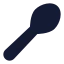 Spoon icon with solid sharp style