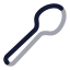Spoon icon with twotone rounded style