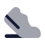 Sportshoe icon with bulk rounded style