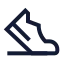 Sportshoe icon with stroke sharp style