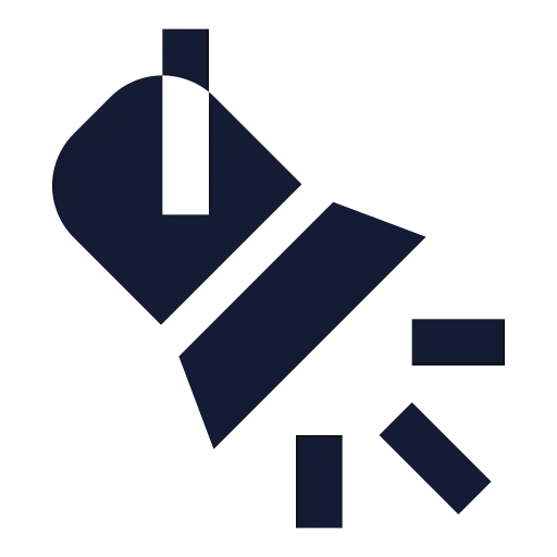 Spotlight Icon in Solid Sharp style