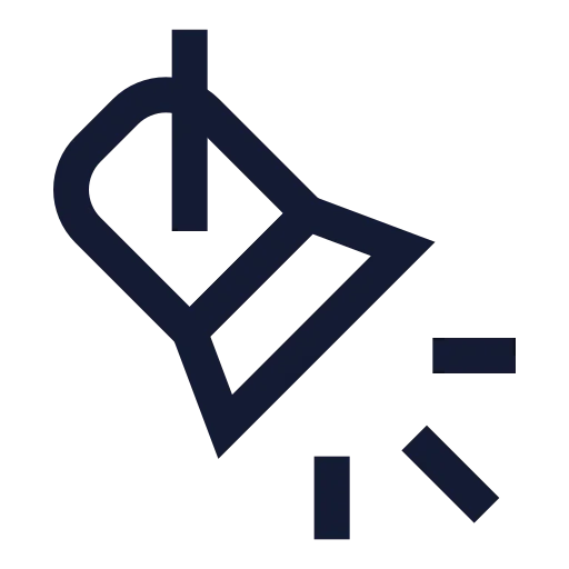 Spotlight Icon in Stroke Sharp style