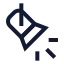 Spotlight icon with stroke sharp style