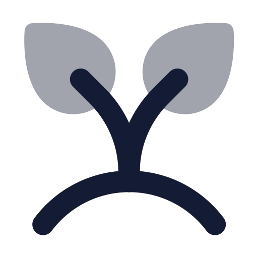 Sprout Icon in Bulk Rounded style