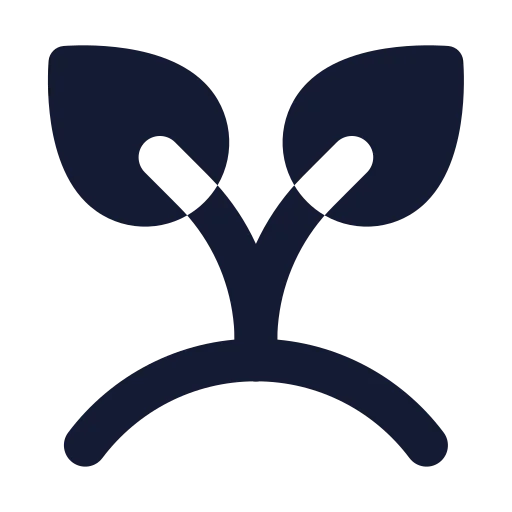 Sprout Icon in Solid Rounded style