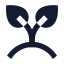 Sprout icon with solid sharp style