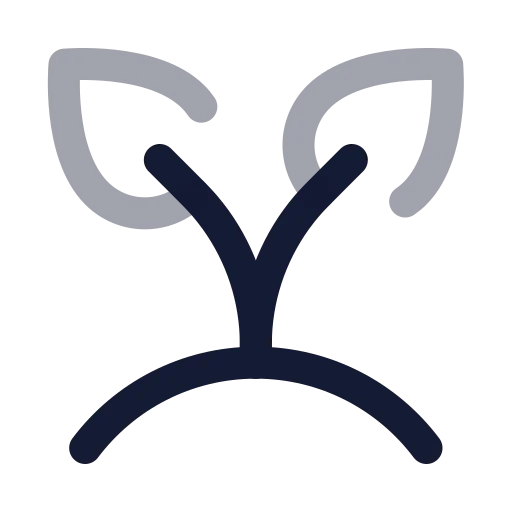 Sprout Icon in Twotone Rounded style
