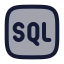 Sql icon with duotone rounded style