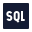 Sql icon with solid sharp style
