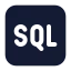 Sql icon with solid standard style