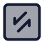 Squarearrowdatatransferdiagonal icon with duotone standard style