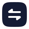 Square Arrow Data Transfer Horizontal icon preview