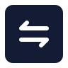 Square Arrow Data Transfer Horizontal icon preview