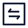 Square Arrow Data Transfer Horizontal icon preview