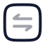 Squarearrowdatatransferhorizontal icon with twotone rounded style
