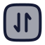 Squarearrowdatatransfervertical icon with duotone rounded style